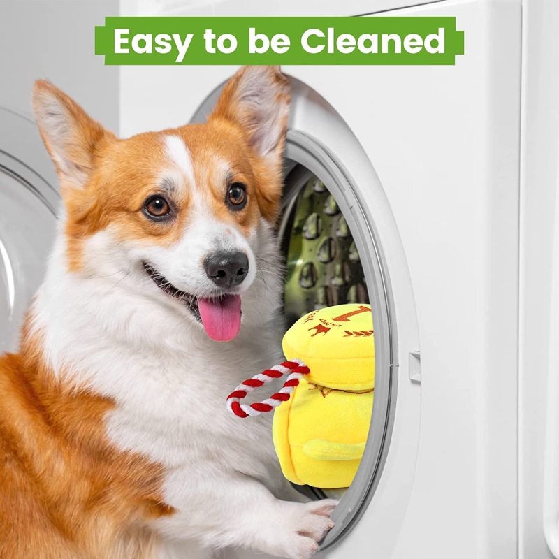 Squeaky Plush Dog Toys,Animals Shape Dog Chew Toy,Stuffed Interactive Dog Toys for Small Medium& Large Dogs