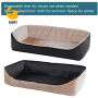 Dog Car Seat, Pet Travel Car Booster Seat with Saftey Belt, Washable Double-Sided Cushion and Storage Pocket
