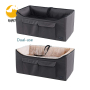 Dog Car Seat, Pet Travel Car Booster Seat with Saftey Belt, Washable Double-Sided Cushion and Storage Pocket