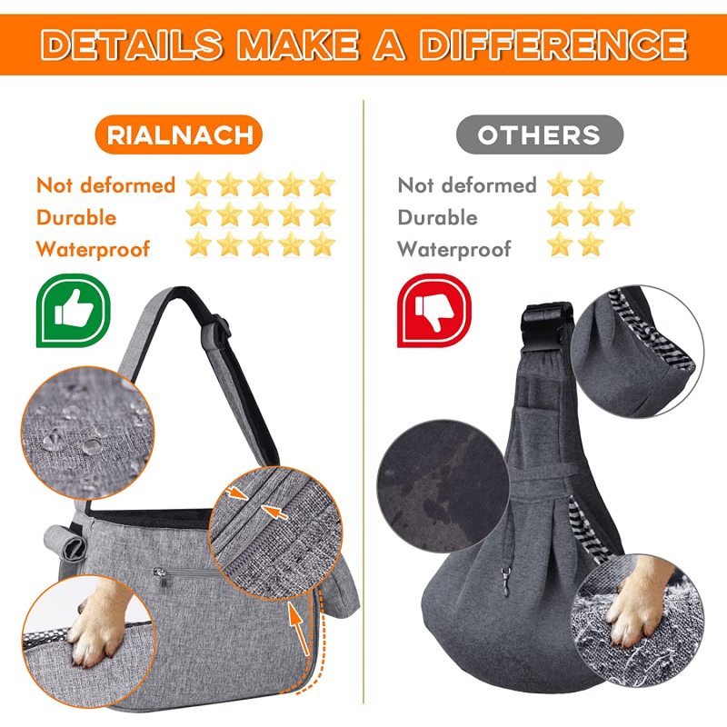 Bottom Support Pet Dog Sling Carrier Breathable Mesh Window