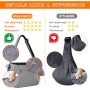 Bottom Support Pet Dog Sling Carrier Breathable Mesh Window