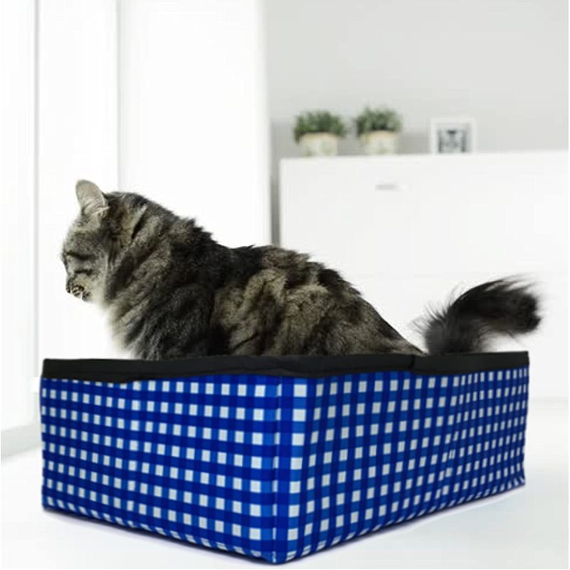 Collapsible Portable Cat Litter Box Packable for Travel with Kitty Includes Bonus