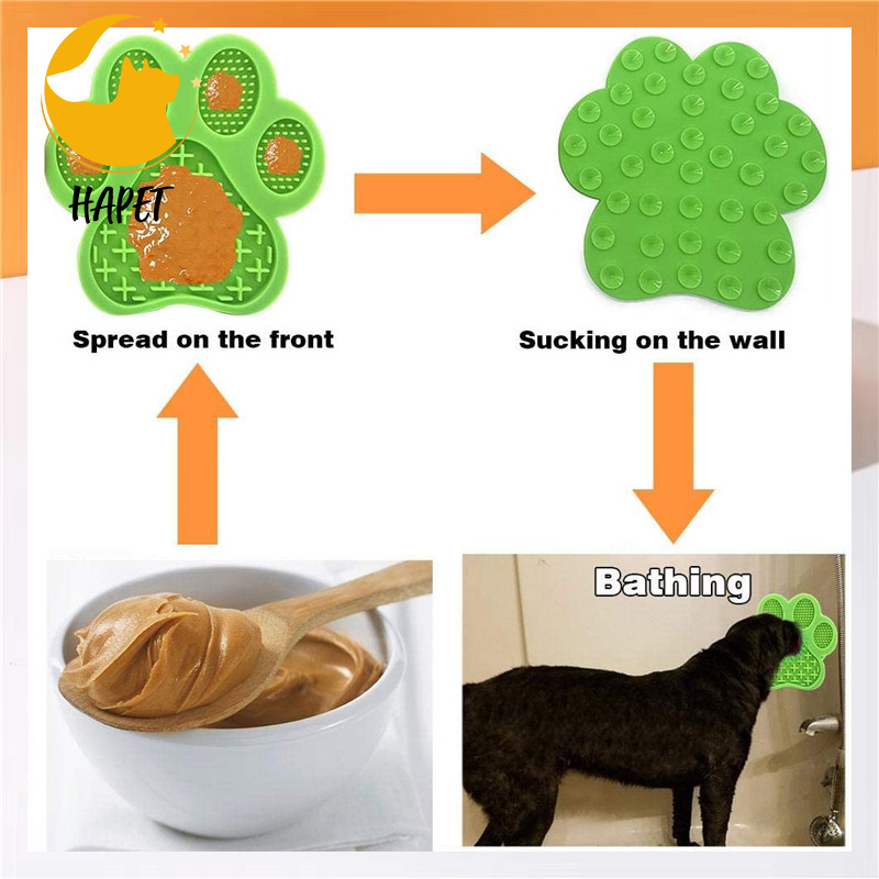 Silicone Dog Cat Pet Feeder Super Strong Suction Dog Lick Pad Durable Dog Licking Mat with Slow Feeder