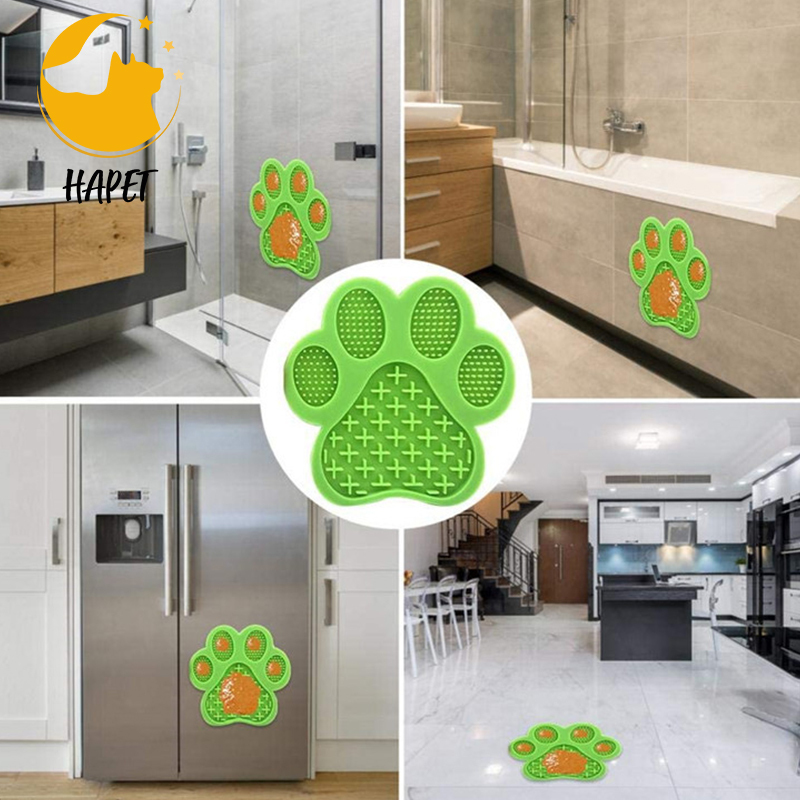 Silicone Dog Cat Pet Feeder Super Strong Suction Dog Lick Pad Durable Dog Licking Mat with Slow Feeder
