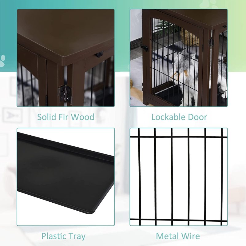 Fence Side Table Small Animal House Decorative Dog Cage Use For Indoor