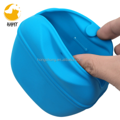 Wholesale Portable Outdoor Silicone Dog Treat Pouch Waist Bag Walking Dog Training Hands Free Pet Training Waist Bag