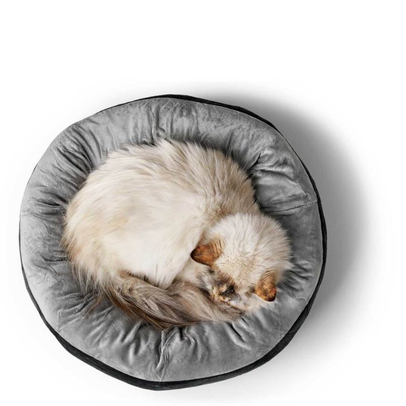 Dog Cat Pet Calming Bed Warm Soft Plush Round Nest Cat Bed for Indoor Pet Bed Orthopedic