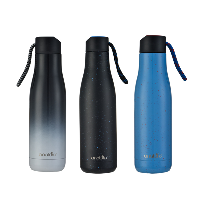 750ml Sport Double Wall Stainless Steel Insulated Water Bottle With BPA Free Sport Lid Accept Custom Design