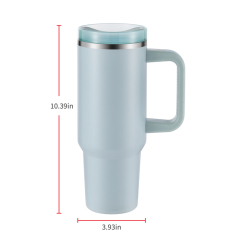 La taza ancha sin plomo del viaje del vaso de café de la boca del acero inoxidable 40oz con la manija se adapta al portavasos del coche