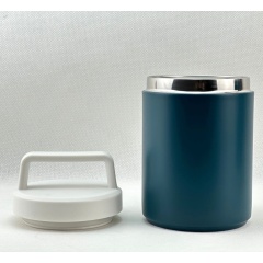 16oz/480ml Navy Blue  Double Walled Insulated Wide Mouth Jar Easy Clean Wholesale Thermo Food Flask