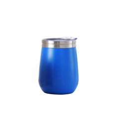 Navi Blue Vacuum Coffee Tumblers 12oz Tumbler Cup In Bulk With Sliding Cover