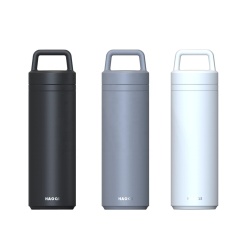 Two Layer Design Leak Proof Lid Stainless Steel Tumbler 750ml Black Powder Coated Painting