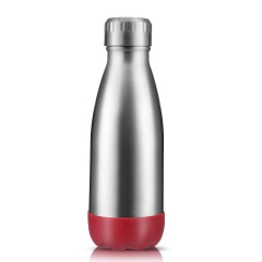 260ML kids Stainless Steel Cola Shape Drinking School Water Bottle With Silicone Pad