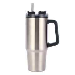 Travel Quencher Tumbler 40Oz With Grip Handle Straw LID