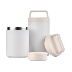 New Arrival Custom OEM ODM Insulated Food Jar Keep Food Hot 12 Hours White Food Flask