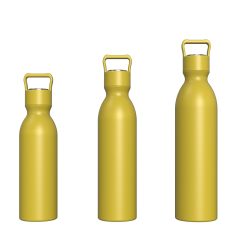 Yellow Sport GYM Insulated Double Wall Stainless Steel Water Bottle With Leak Proof Lid 500ml