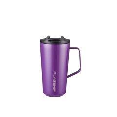 Haoqi 16OZ Unique Double Wall Stainless Steel Vacuum Coffee Mug With Flip Lid With Handle