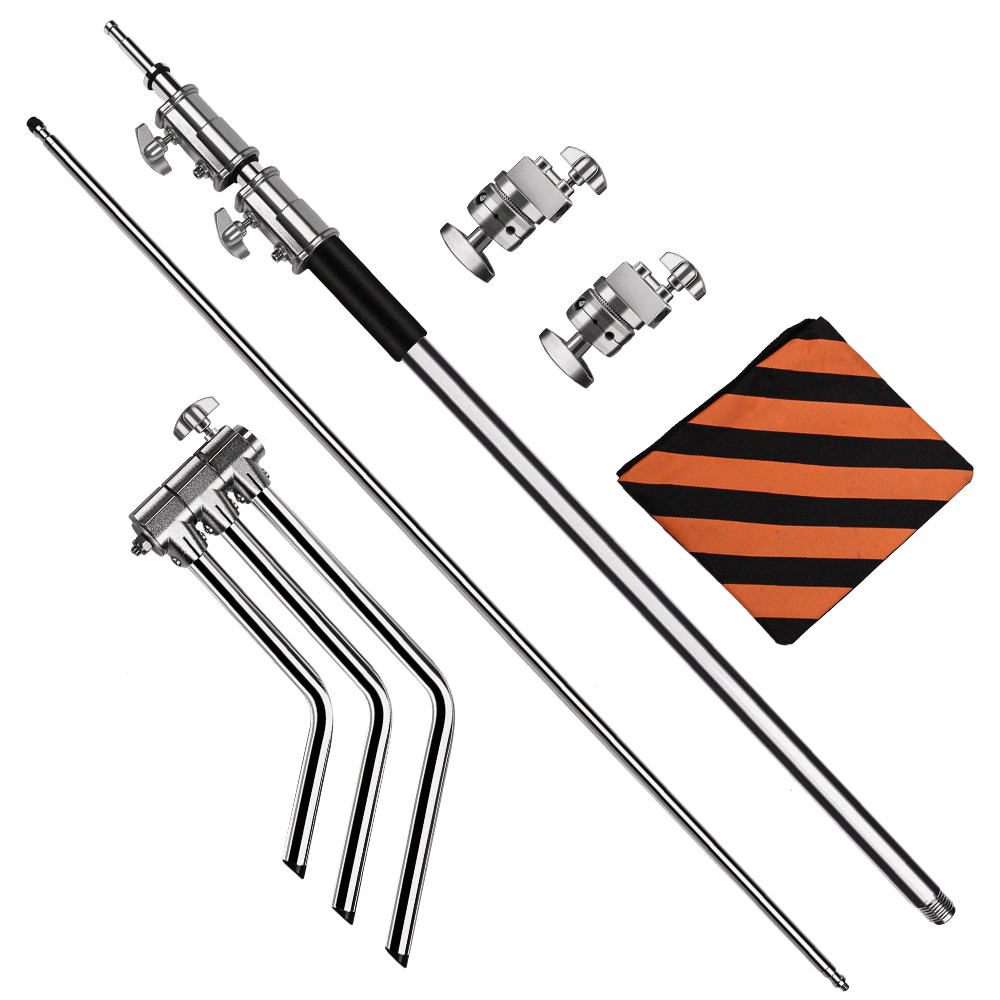 NEEWER C Stand With Boom Arm Pro 100% Stainless Steel, Max Height 10.8ft/330cm Air - View #8