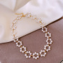 Elegant Bohemian Short Multi Layer Handmade Pearl Flower Clavicle Necklace Jewelry  For Women