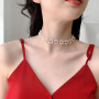 Elegant Bohemian Short Multi Layer Handmade Pearl Flower Clavicle Necklace Jewelry  For Women