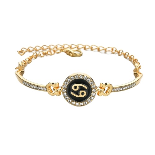 Dainty 14k Gold Filled Enamel Rhinestone Gold Constellations Bracelets For Women