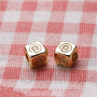 3A CZ Micro Pave Copper Square Charm Hook Pendant Charm for DIY Jewelry