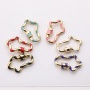 2021 CZ Rainbow Enameled Jewelry Findings Accessories Brass Carabiner Hook Clasp Pendant for Necklace Making