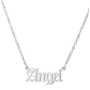 Custom Stainless Steel Letters Name Necklace Pendant Jewelry Gold Plated Versatile Angel Clavicle Chain Necklace for Women Gift
