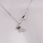 925 Sterling Silver Butterfly Micro insert Rhinestone Necklaces For Womens Gift 2021 New Style
