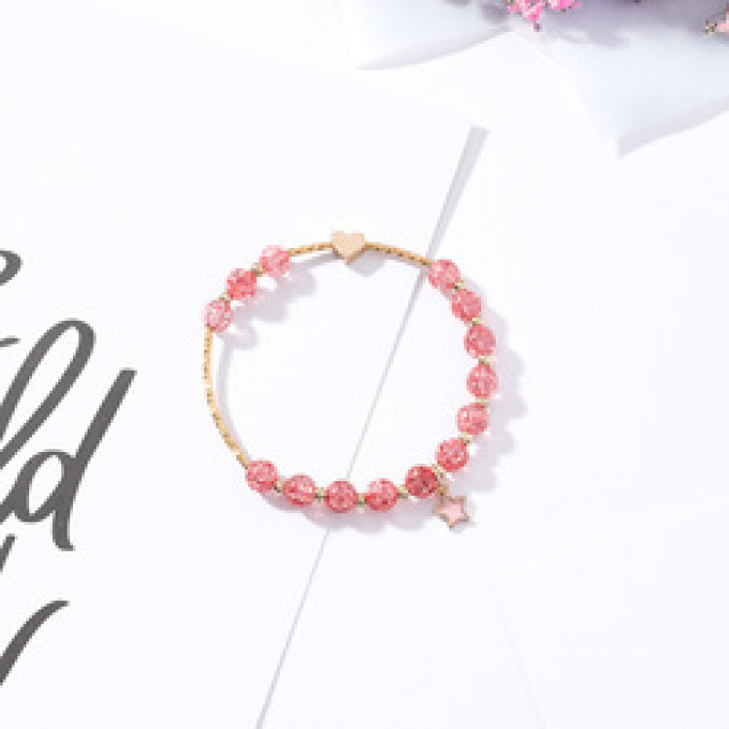 Luxury Handmade Colorful Beads Bracelet with Star Charm Jewelry Accessories Alloy Bracelets Bangles Women Birthday Gift Custom