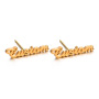 Fashion Set Customized gold Plated Opening Shape Minimalist Stainless Steel  Bracelet Jewelry Set