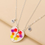 2Pcs/Set BFF Broken Heart Best Friends Forever Couple Horses Set Chain Pendant Necklace