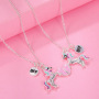 2Pcs/Set BFF Broken Heart Best Friends Forever Couple Horses Set Chain Pendant Necklace