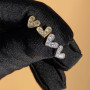 4Pairs Custom Simple Design 925 Sterling Sliver Geometric Girls Jewelry Zircon Heart Stud Earrings Set for Women