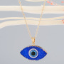 Wholesale Personalized devil eyes pendant necklace lucky eye chain jewelry resin evil eyes necklace for women