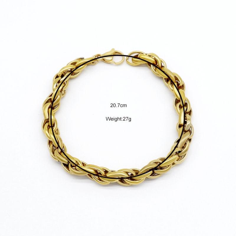 Hot Selling Wholesale Fashion Gold Plated  Stainless Steel Link Chain Bracelets Woman