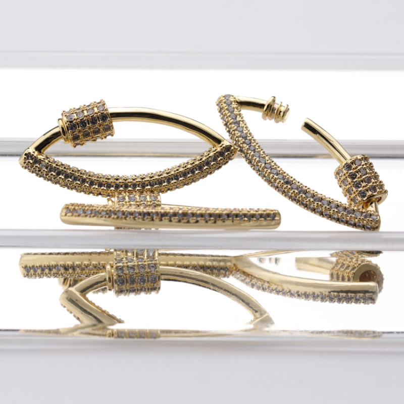 2021 New Fashion Jewelry Findings Screw Clasp Carabiner Pendant Jewelry Components for Necklace Making