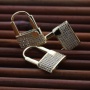 Wholesale Fashion Custom Korean Gold Plated Brass Heart Lock Design Zircon DIY Jewelry Accessory for Bracelet Necklace Making