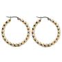 Minimalist Fashion Gold Stainless Steel Screw Round Twisted Huggie Earring  For Ladies Gift Jewelry