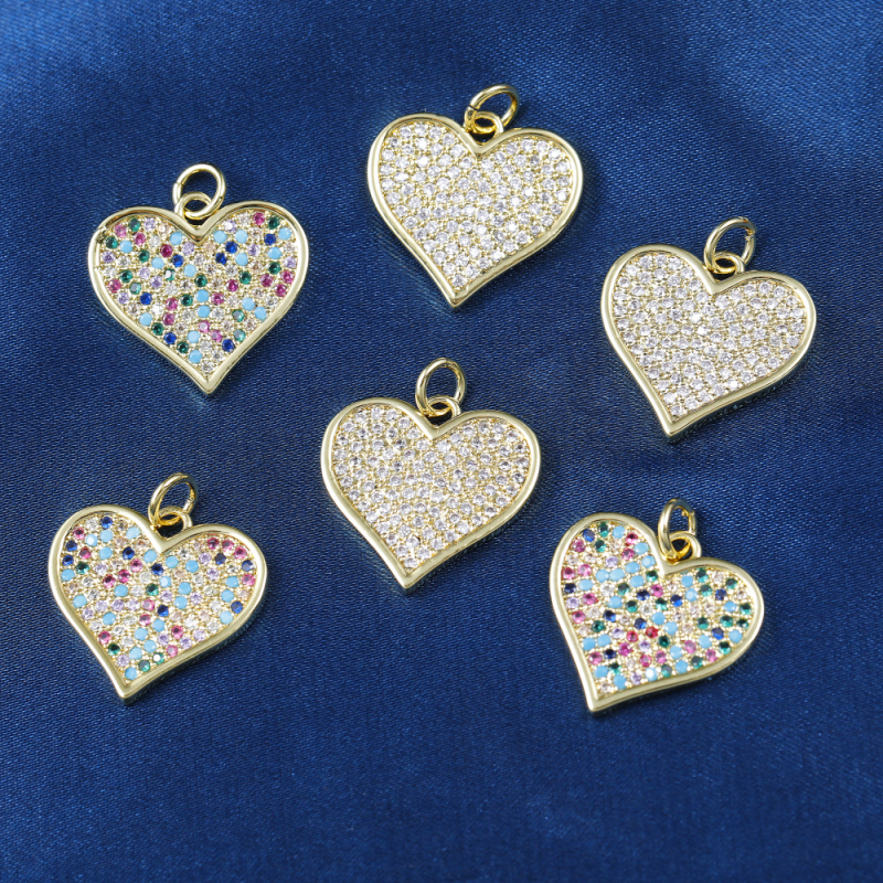 New Design Necklace Jewelry for Womens Wholesale Pendants Heart Charms for Jewelry Making