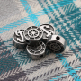 Stainless Steel Helm and Anchor Engraved Bbeads DIY Jewelry Rudder Beads