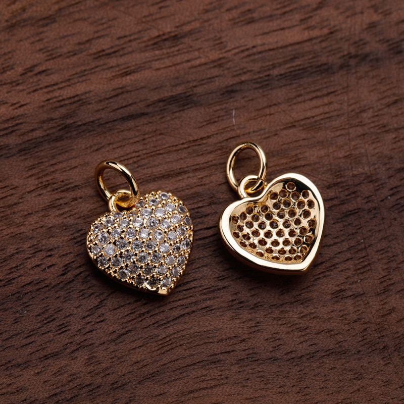 New Year's Latest Heart-Shaped Series Micro-Inlaid Single-Sided Pendant For Women