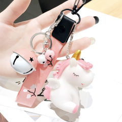 wholesale Fur Puff  Key holder Ball Shape green Pom pom Silver frenchie kids anime horse Keychain
