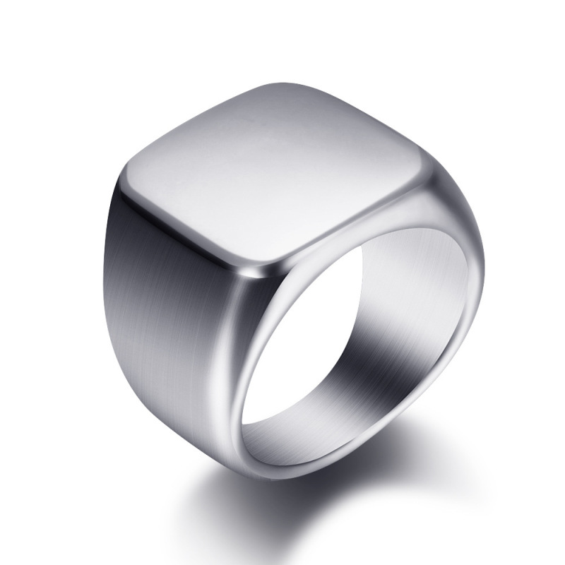 Custom Fashion Custom Gold Black Blue Stainless Steel Ring with Logo