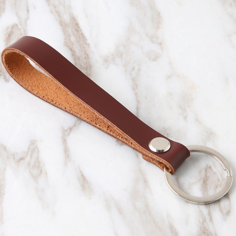 Handmade High Quality Colorful Vintage Real leather Key Ring for Gift