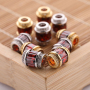 Gold and Silver Plated Red Square Zircon Copper Cylinder Bead Pendant for Necklace Making