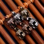 Wholesale Fashion Accessory Antique Silver Brass Copper Zircon DIY Helmet Design Beads for Jewelry Bracelet Necklace Making