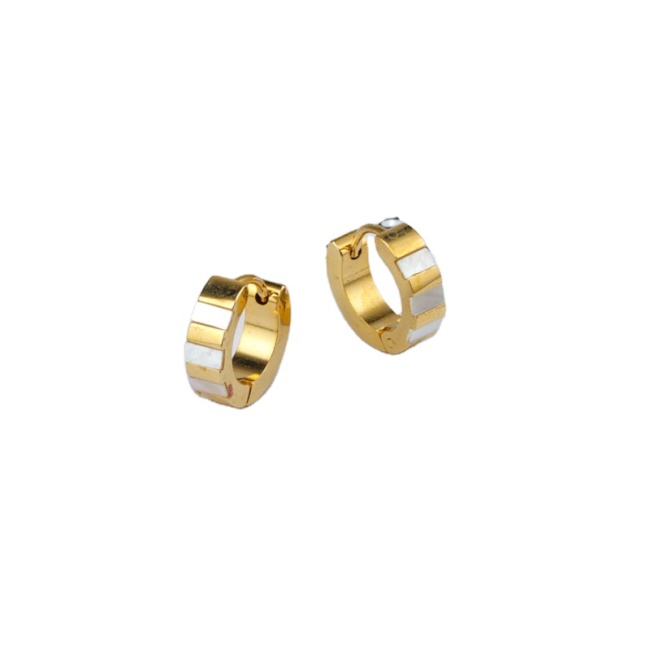 Minimalist Popular Stainless Steel Clip-On 18K Gold Hoop Earrings