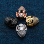 Gold/Silver/Gun Black Plated Copper Buddhas Head Beads Accessories for Jewelry Making