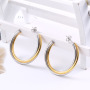 Hot Selling Trend Stainless Steel Huggie Earrings Gold Silver Classic For Lady Gift